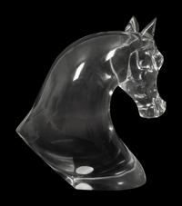 A Lalique Tête de Cheval Sculpture