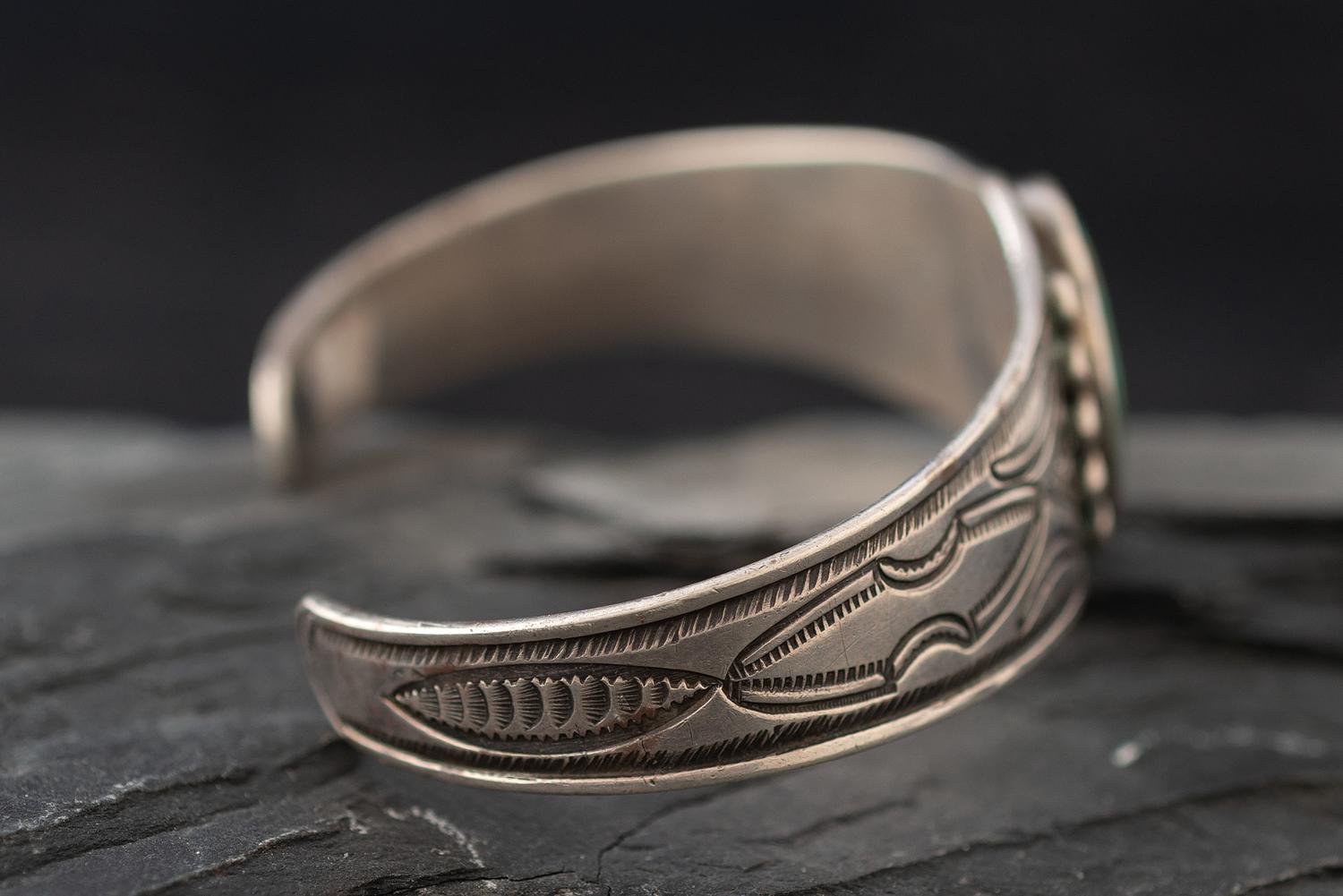 Navajo Silver and Turquoise Cuff Bracelet