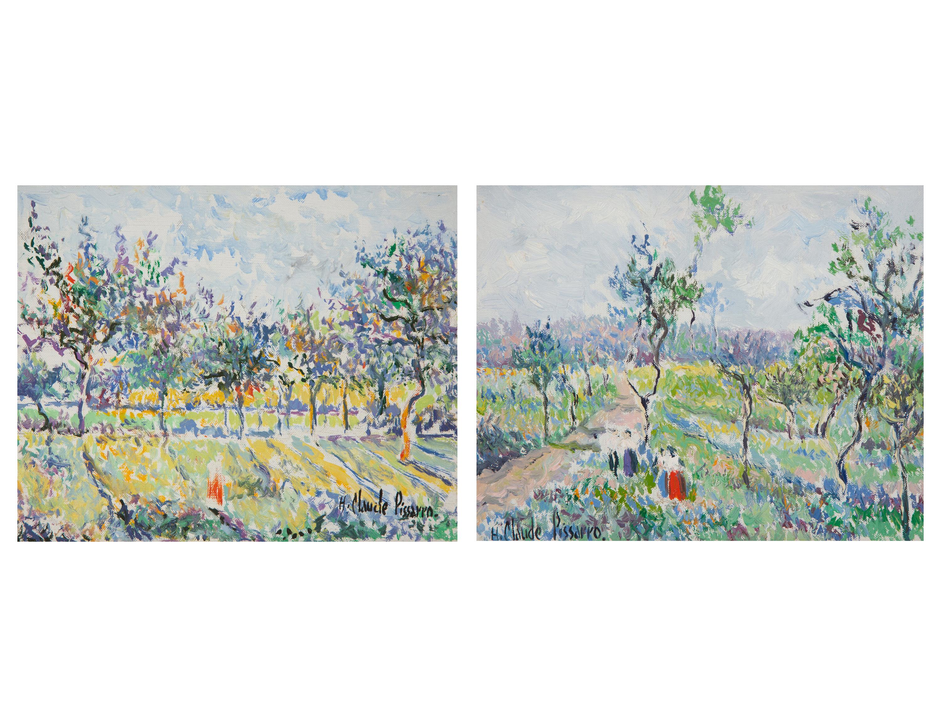 Mariette et Anna cueillent les pommes par un bel après-midi d’automne and Le verger de Fedamore (two works)