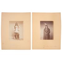 Antonio Zeno Shindler AND William Henry Jackson (Bulgarian, 1823-1899 / American, 1843-1942) — Portraits of Native American Subjects 1868, 1869