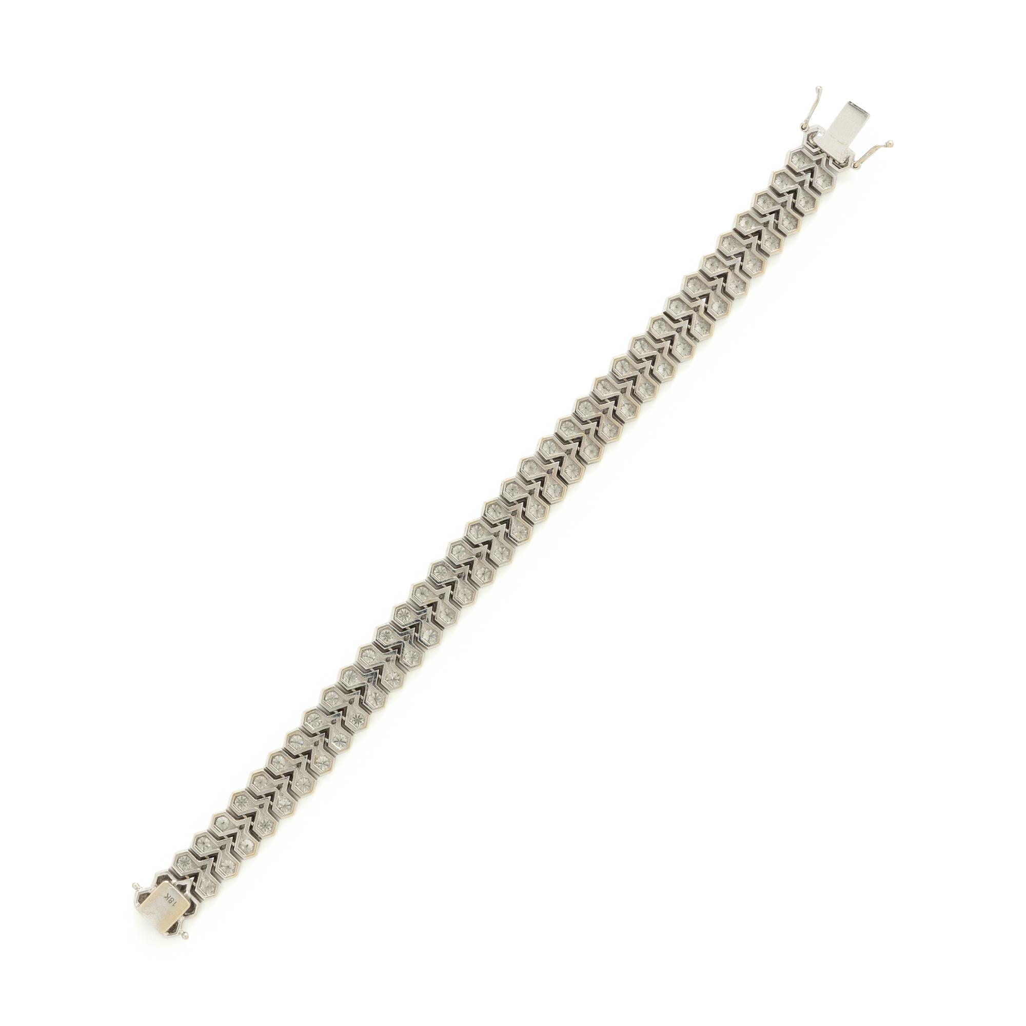 Diamond and White Gold Bracelet