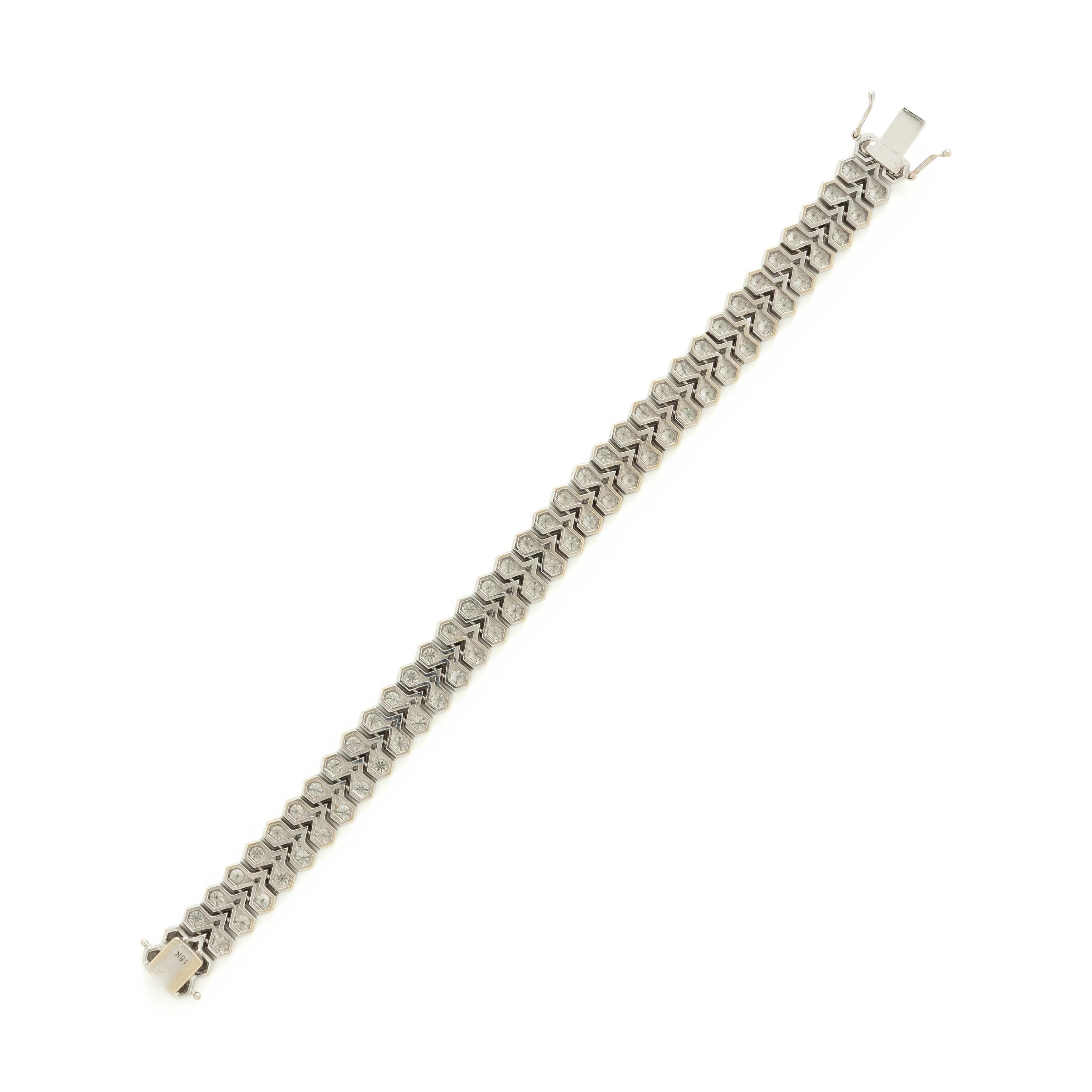 Diamond and White Gold Bracelet