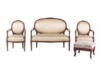 A Louis XVI Style Three-Piece Seating Suite
