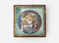 A Wedgwood Fairyland Lustre Nizami Pattern Box, UK, 1920s