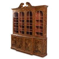 A George II Style Japanned Breakfront Bookcase