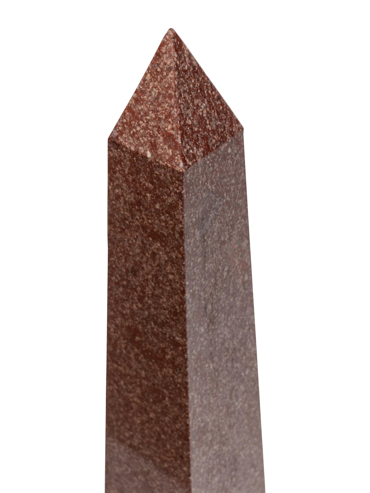 A Pair of Grand Tour Style Gilt Bronze Mounted Tri-Color Granite and Lapis Lazuli Obelisks