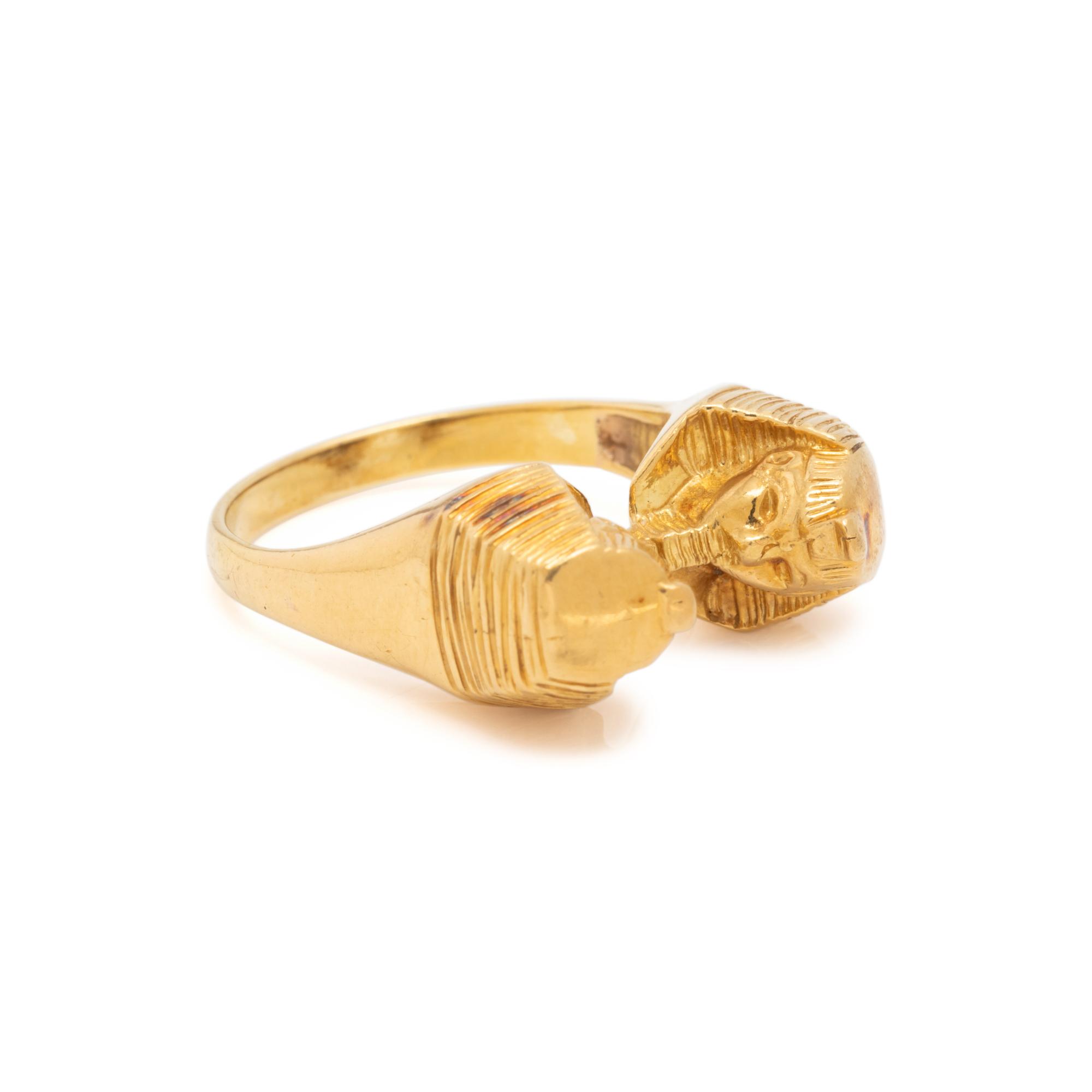 YELLOW GOLD PHARAOH RING