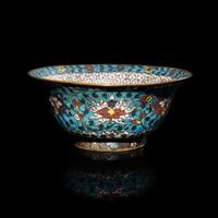 A Chinese Cloisonné Enamel Bowl, Late Ming Dynasty-Early Qing Dynasty 明末清初 掐絲琺琅西番蓮紋碗