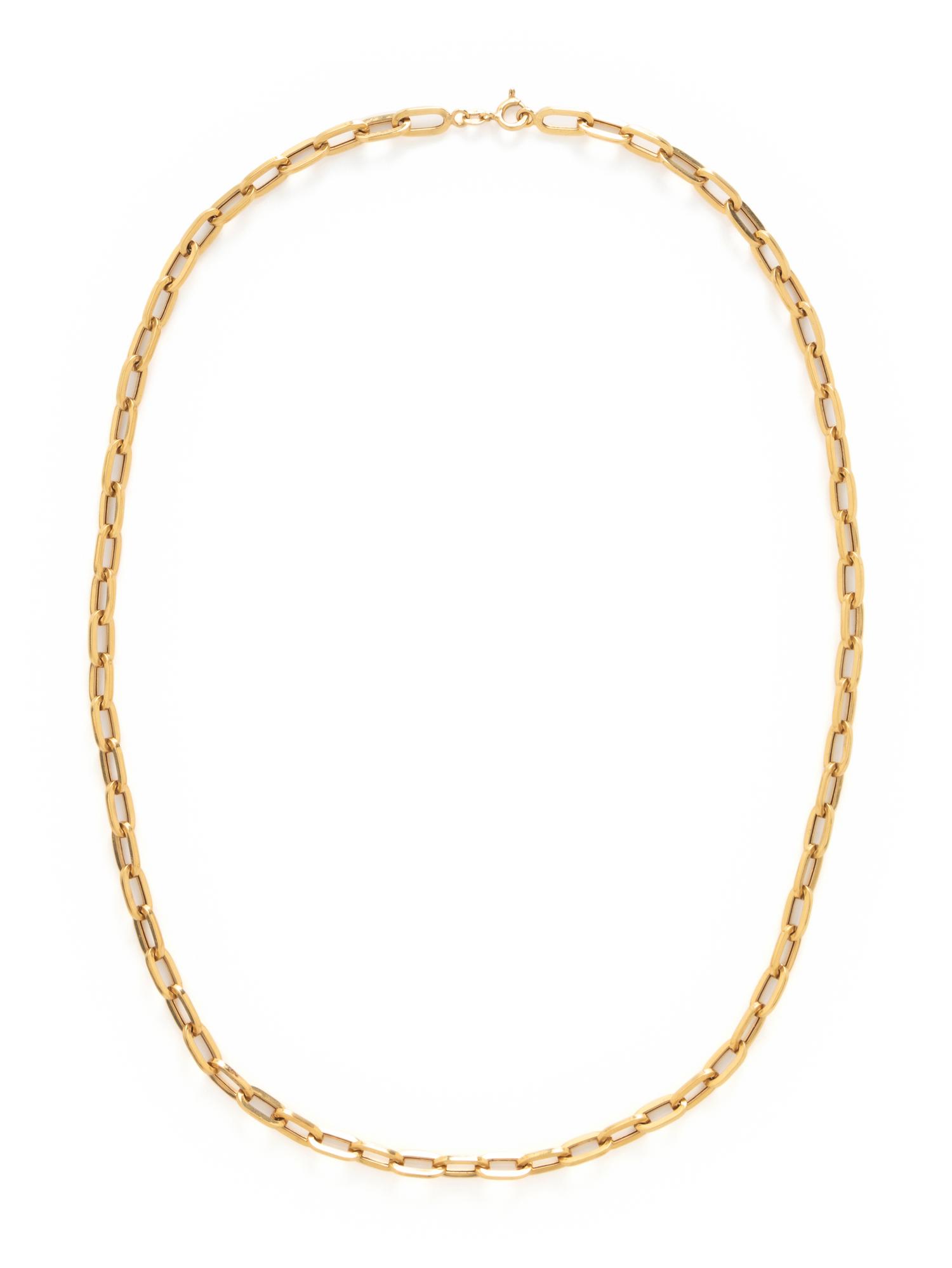 YELLOW GOLD PAPER CLIP LINK CHAIN