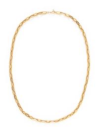 YELLOW GOLD PAPER CLIP LINK CHAIN