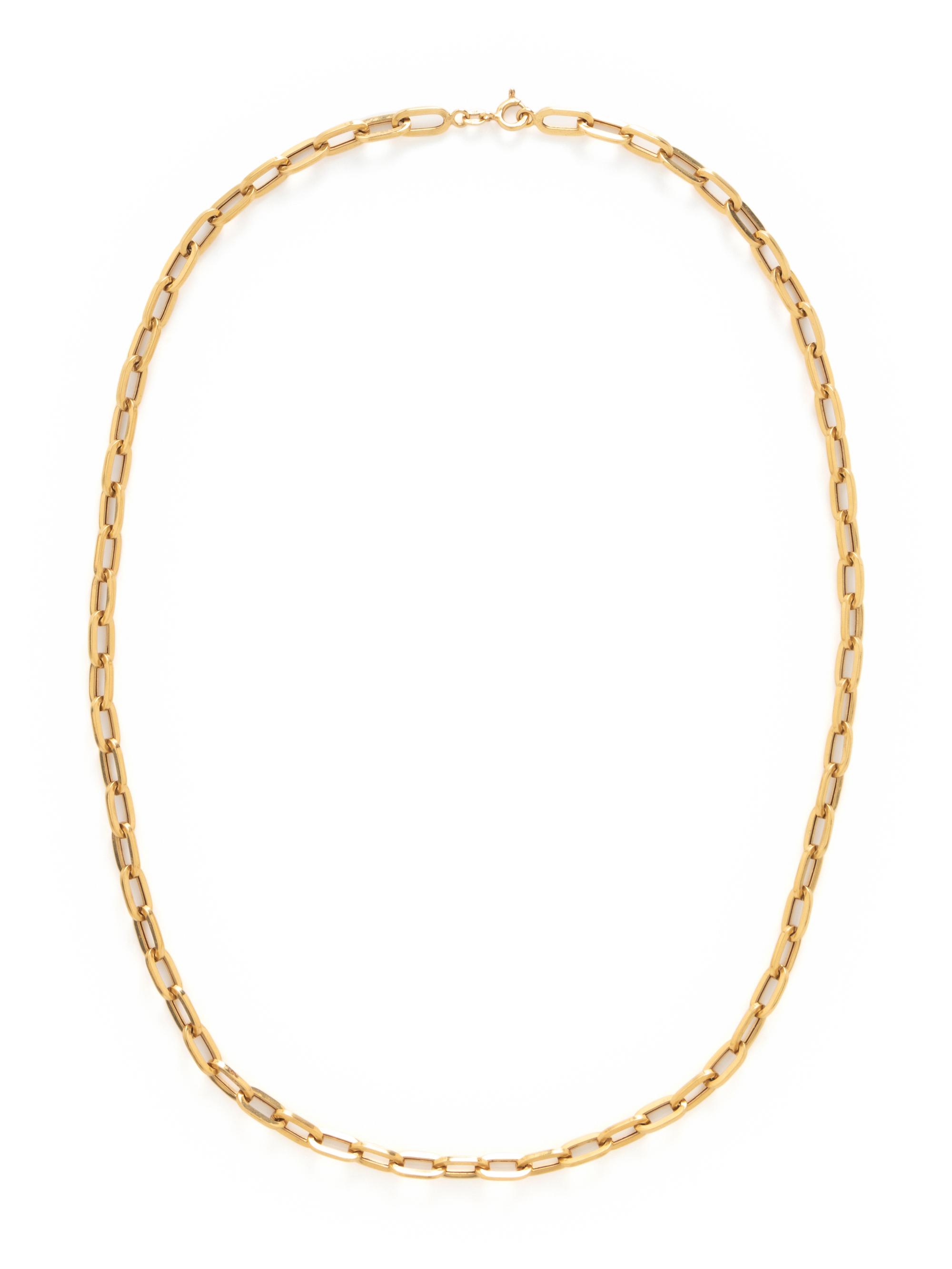 YELLOW GOLD PAPER CLIP LINK CHAIN