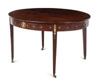 An Assembled Empire Style Gilt Metal Mounted Mahogany Dining Suite