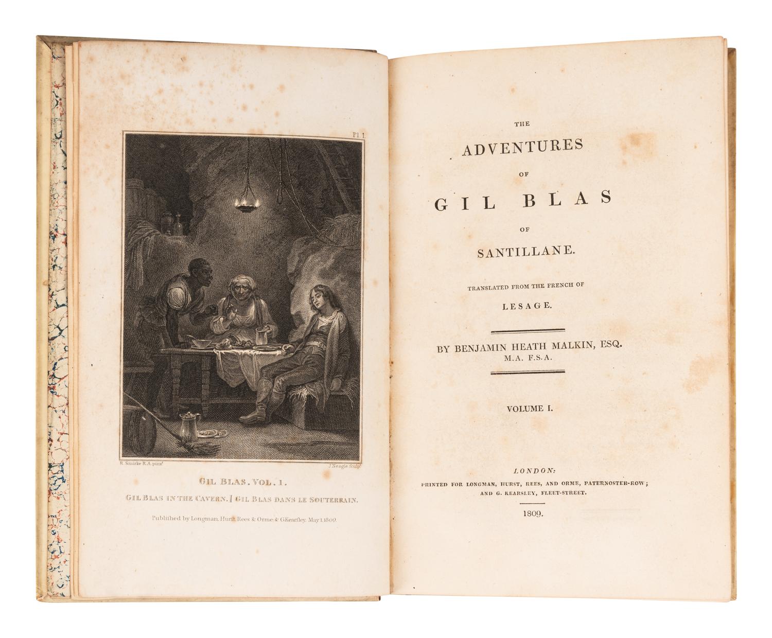 LE SAGE, Alain Rene (1668-1747). The Adventures of Gil Blas. London: Printed for Longman, Hurst, Rees, and Orme, 1809.