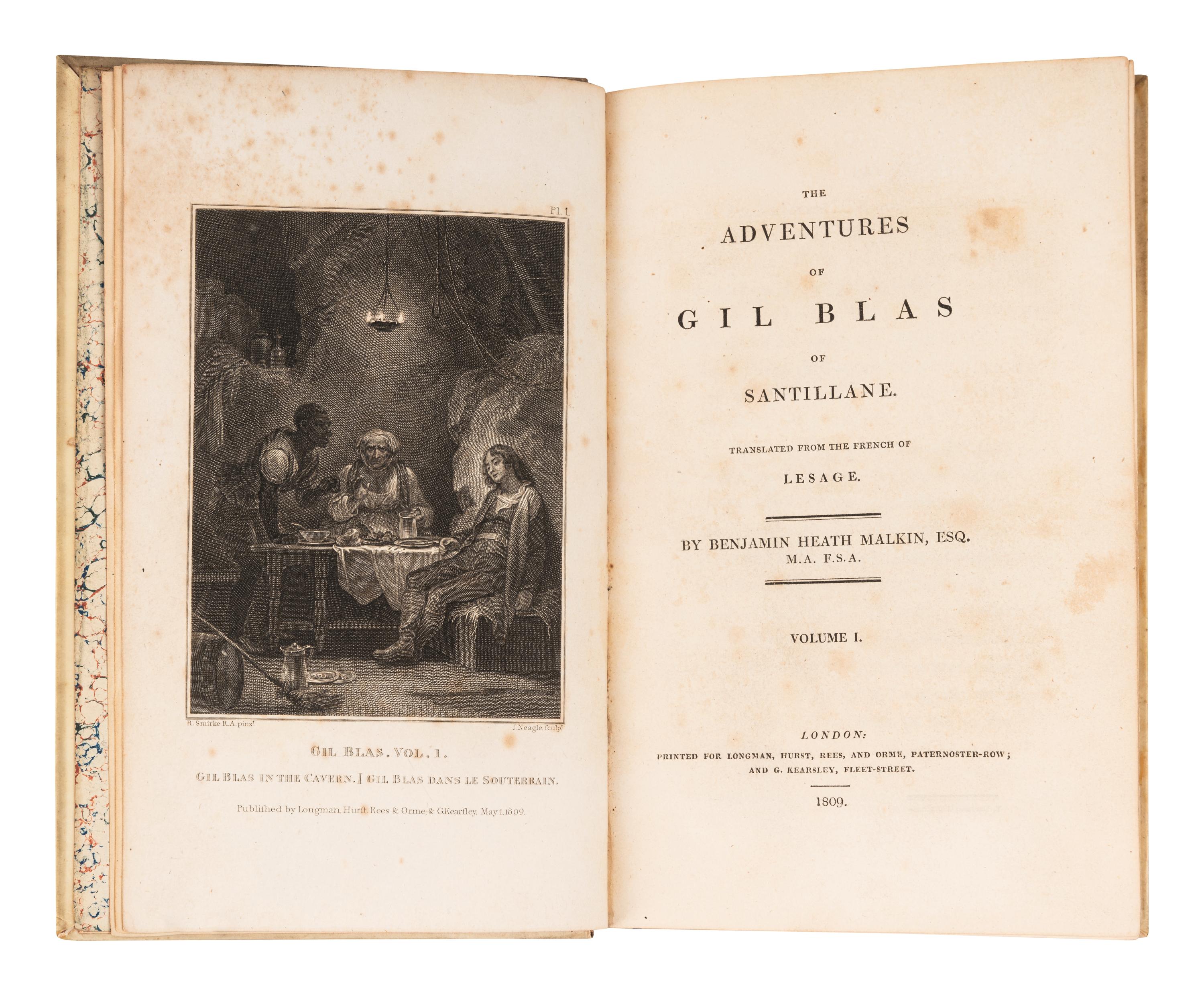 LE SAGE, Alain Rene (1668-1747). The Adventures of Gil Blas. London: Printed for Longman, Hurst, Rees, and Orme, 1809.