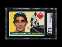 A 1955 Topps Sandy Koufax Rookie Baseball Card No. 123 (SGC 4.5 VG/EX+)