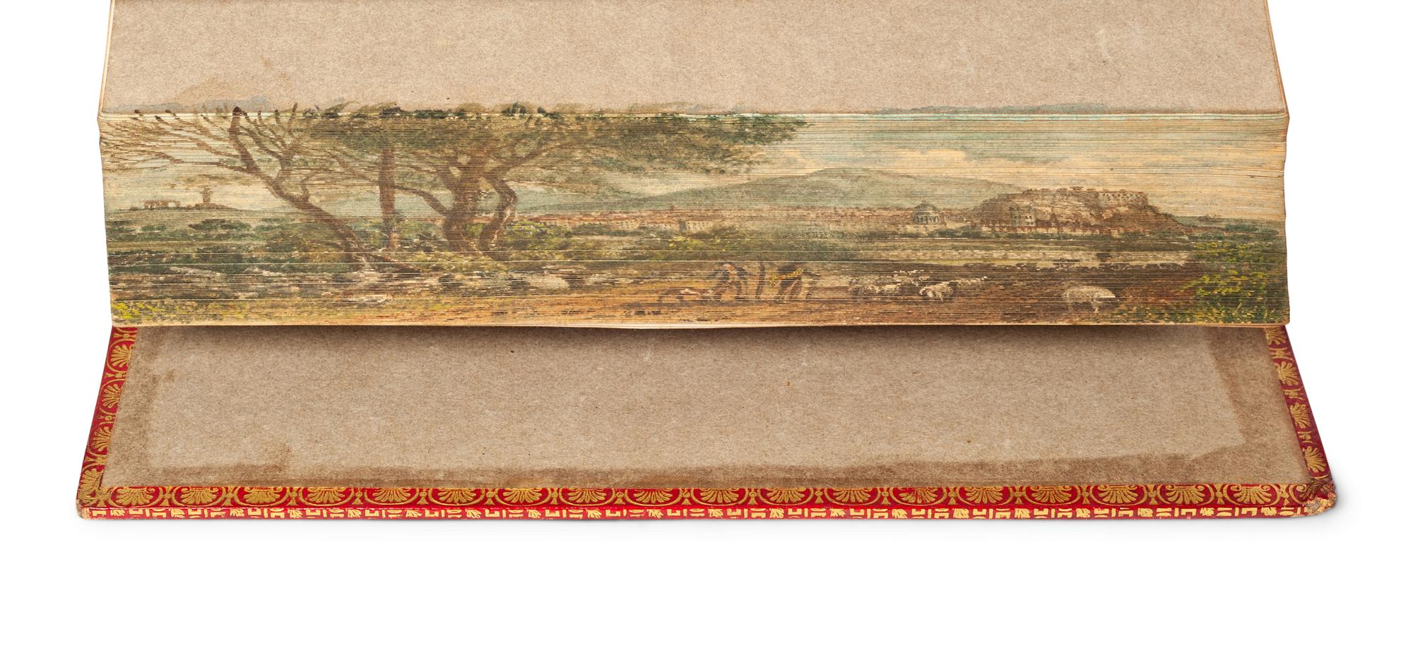 [FORE-EDGE PAINTING]. SCOTT, Walter, Sir (1771-1832). Peveril of the Peak . Edinburgh: Archibald, Constable and Co., 1822.