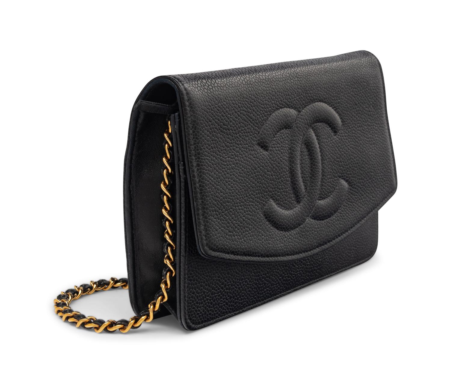 Chanel Timeless Wallet On Chain in Black Caviar Leather