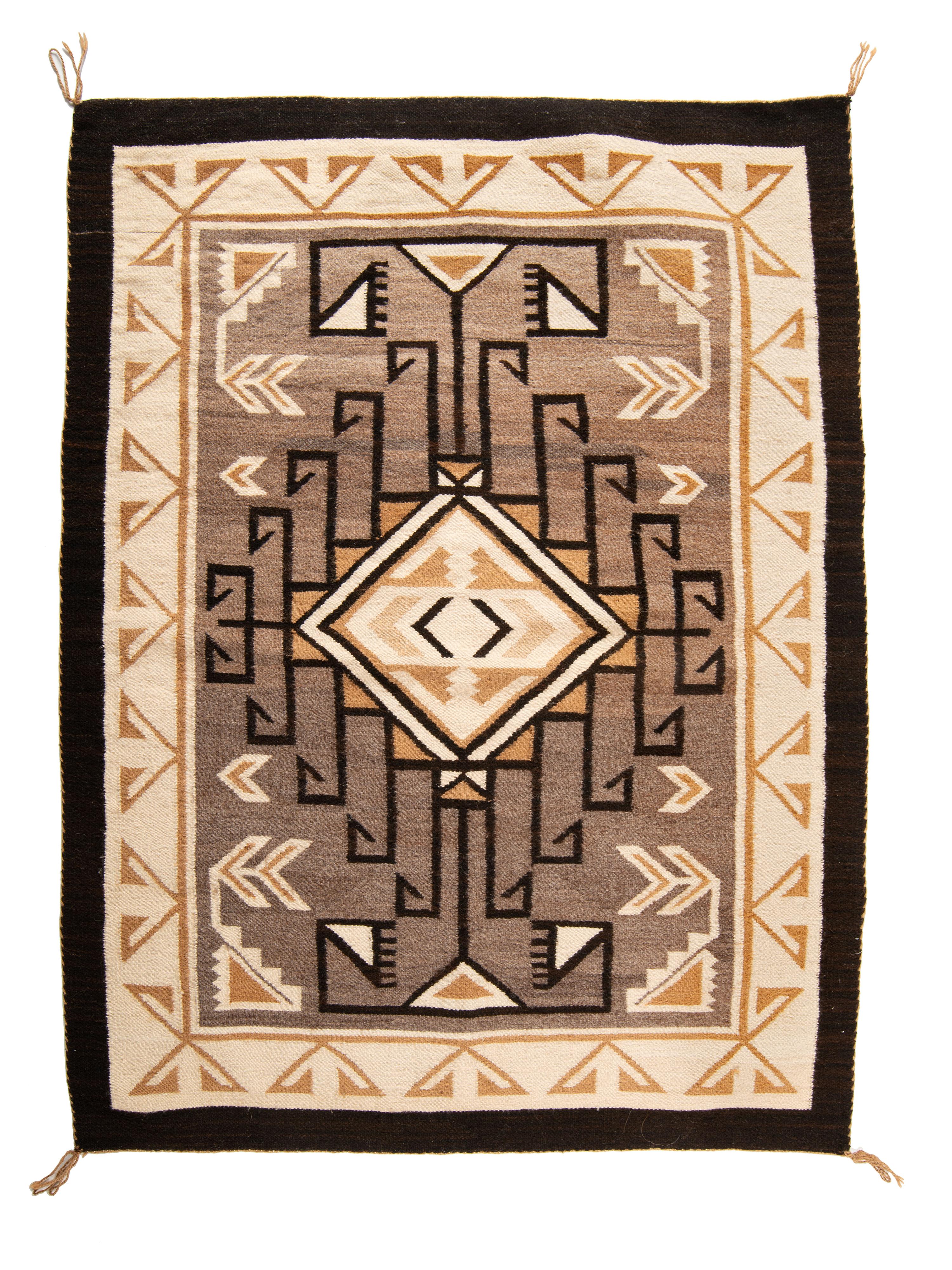 Navajo Two Grey Hills Weaving / Rug