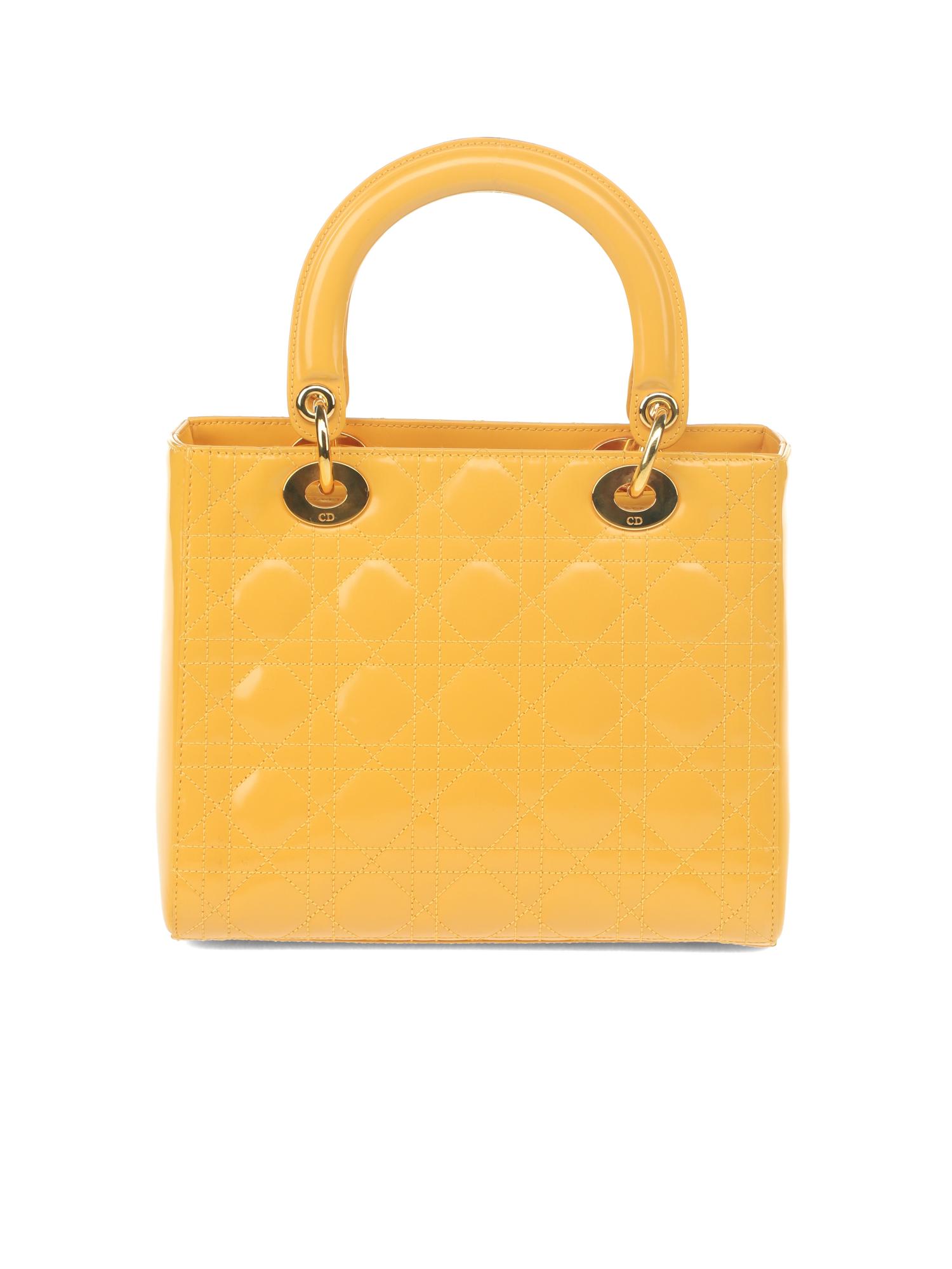 Christian Dior Lady Dior Patent Leather Bag