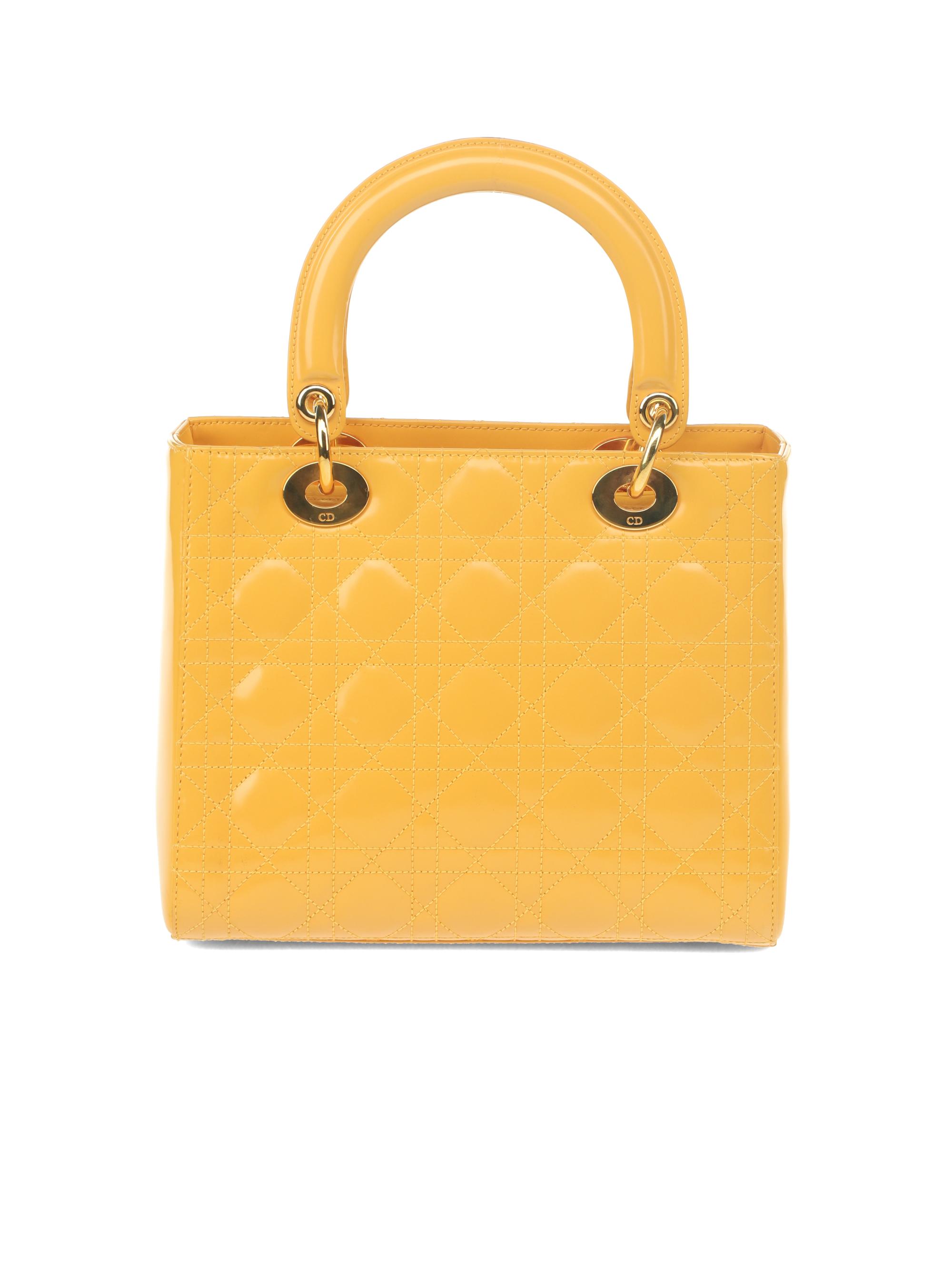 Christian Dior Lady Dior Patent Leather Bag