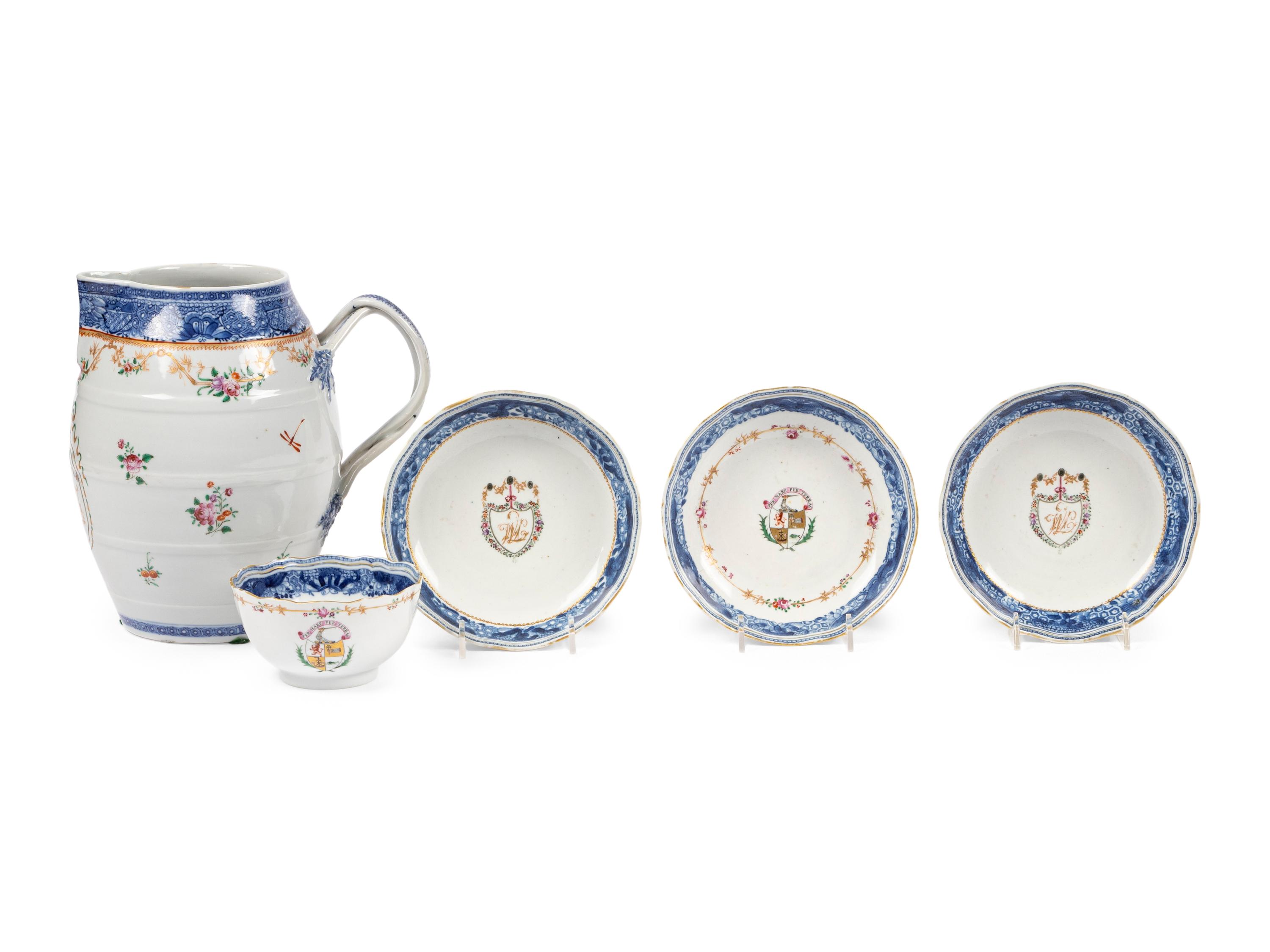Five Chinese Export Porcelain Articles