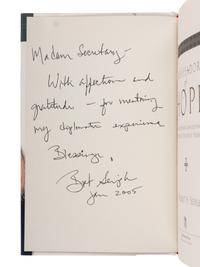 RELIGION A group of 3 FIRST EDITIONS INSCRIBED TO SECRETARY ALBRIGHT: