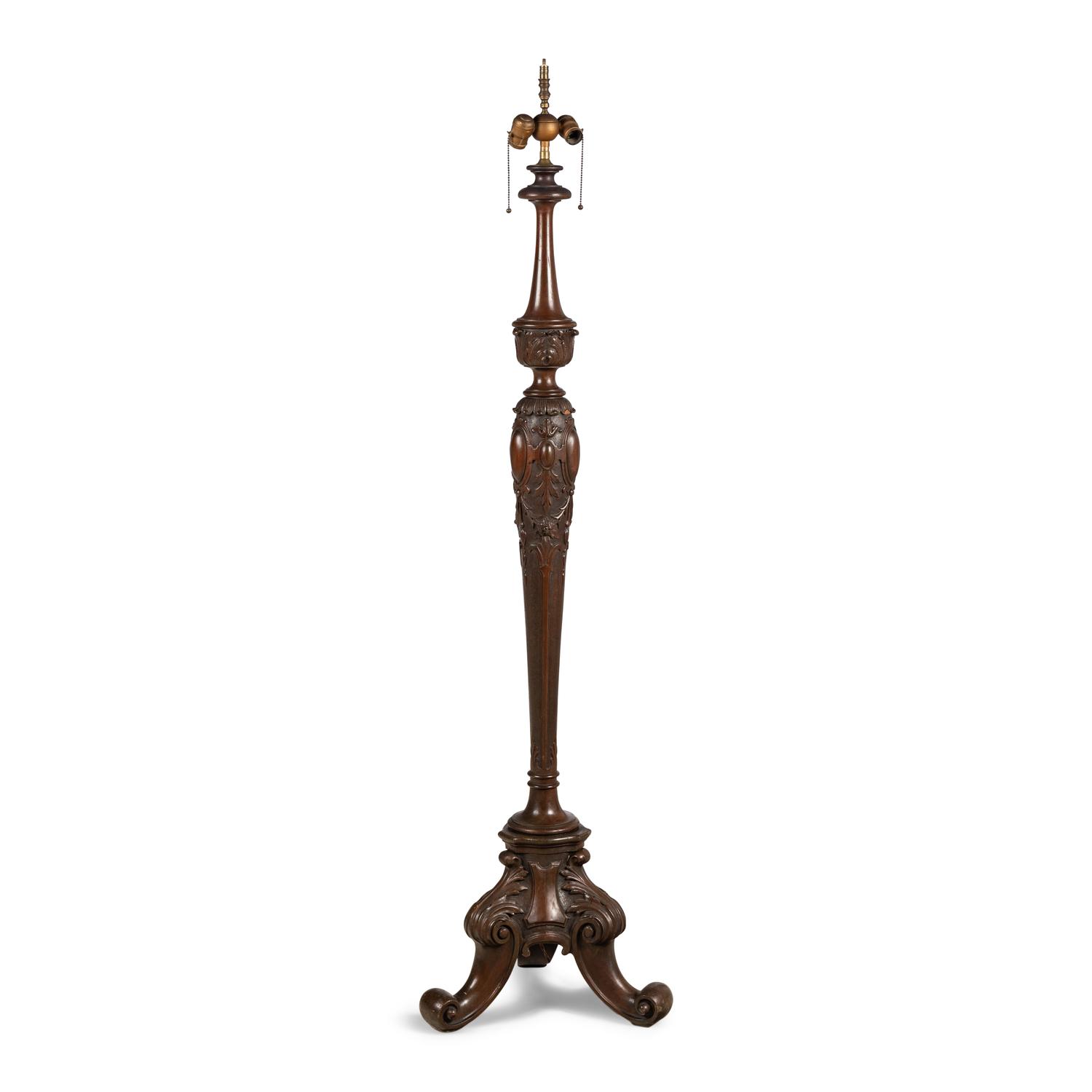 A Louis XV Style Carved Floor Lamp