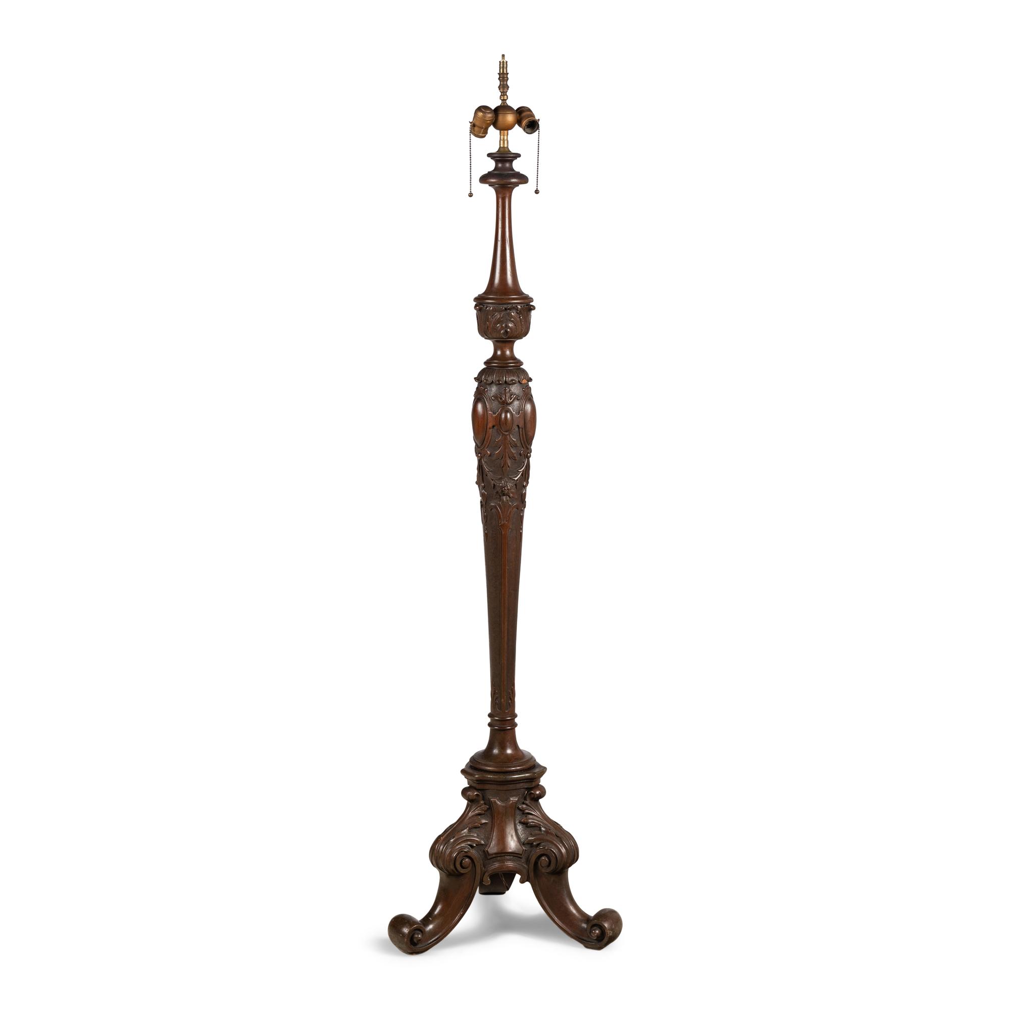 A Louis XV Style Carved Floor Lamp