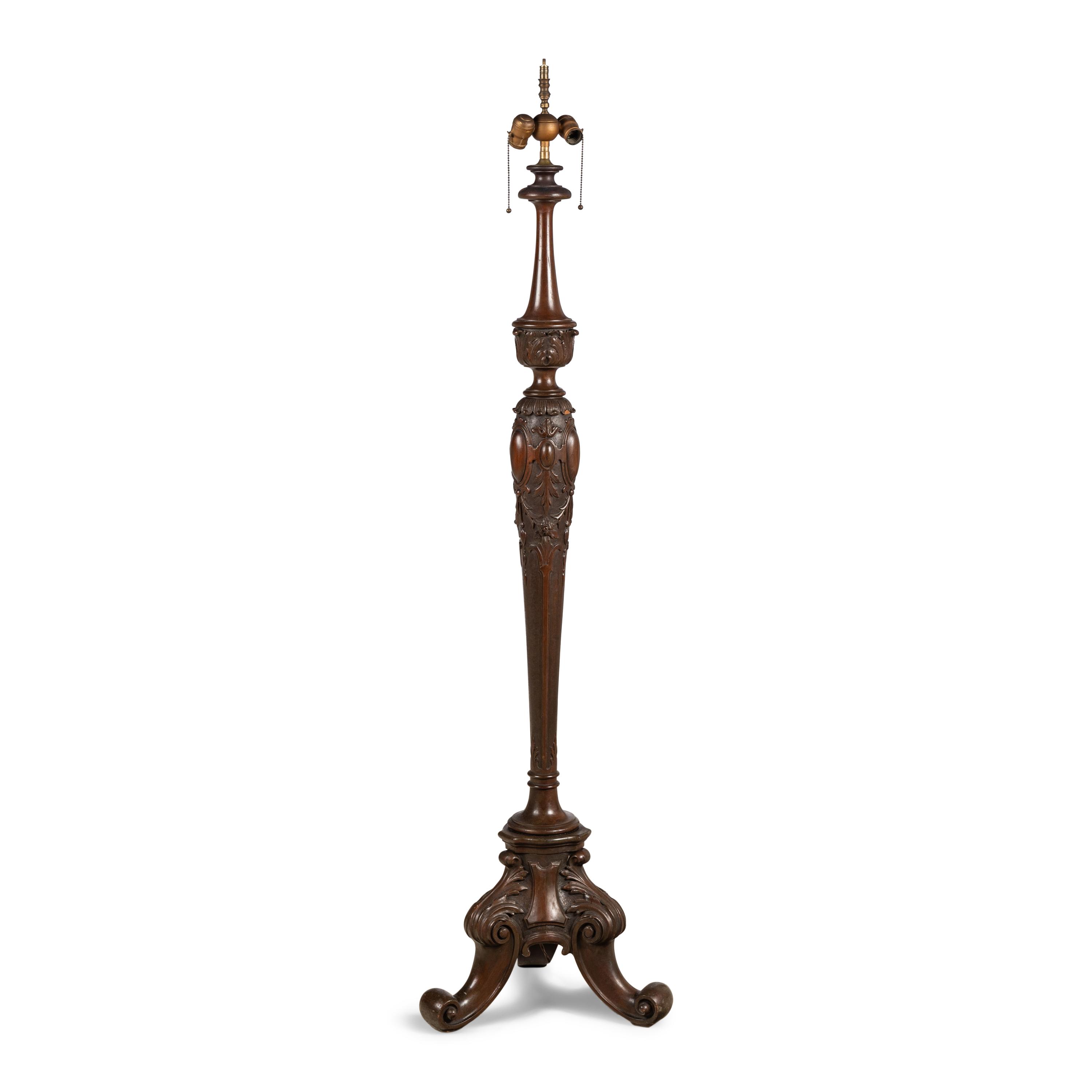 A Louis XV Style Carved Floor Lamp