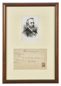 [Presidential] Hayes, Rutherford B. Autograph Letter, signed