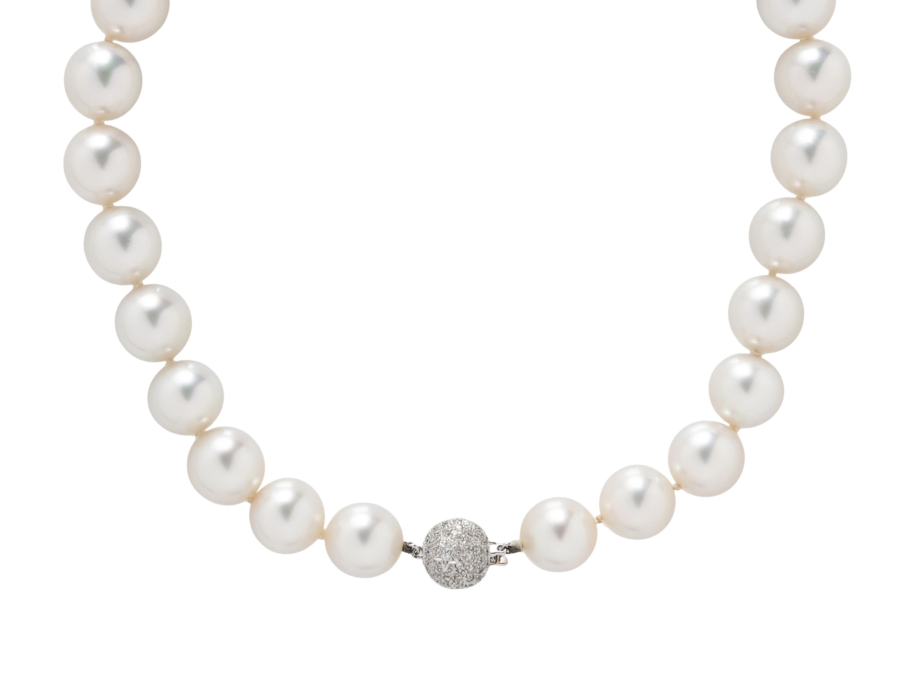 CULTURED PEARL AND DIAMOND NECKLACE
