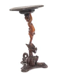 A Venetian Carved Walnut Figural Table