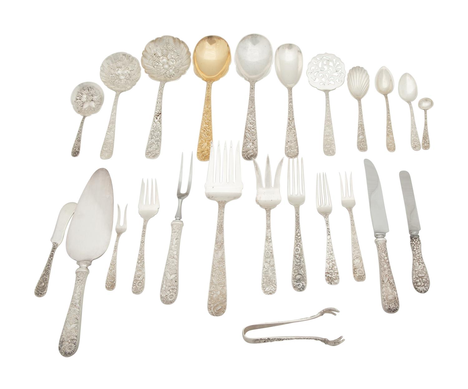 An Assembled American Silver Flatware Service
