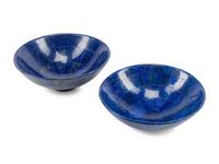 A Pair of Lapis Lazuli Veneered Bowls