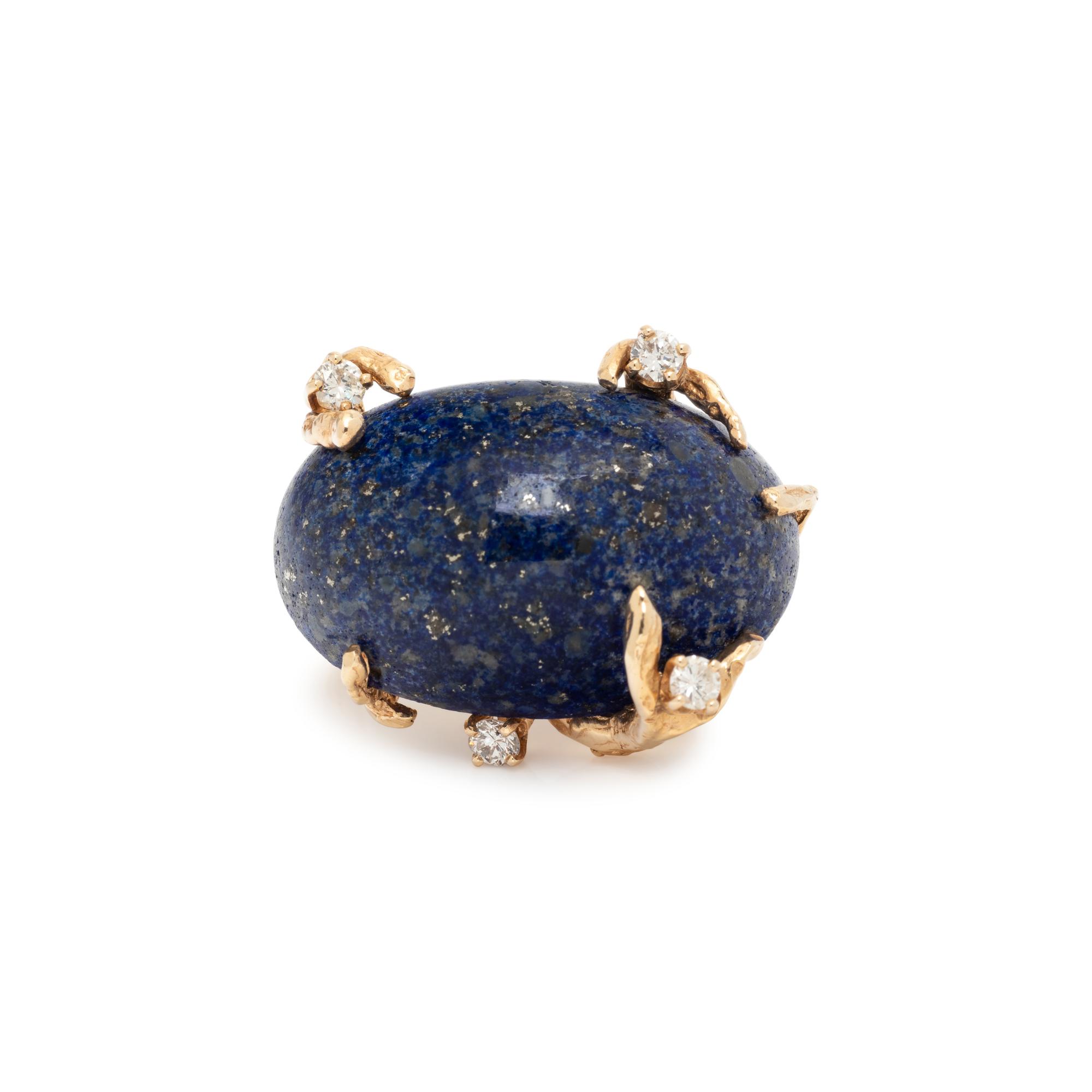 LAPIS LAZULI AND DIAMOND RING