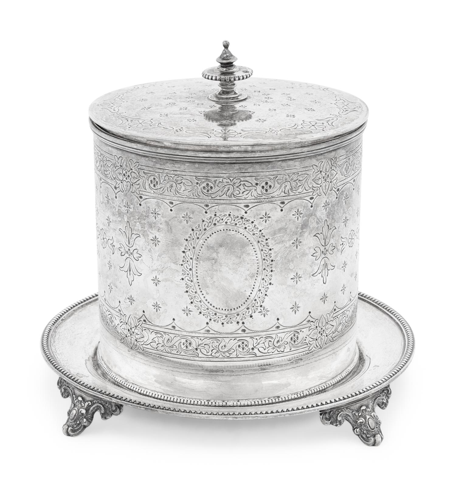 A Victorian Silver Tea Caddy