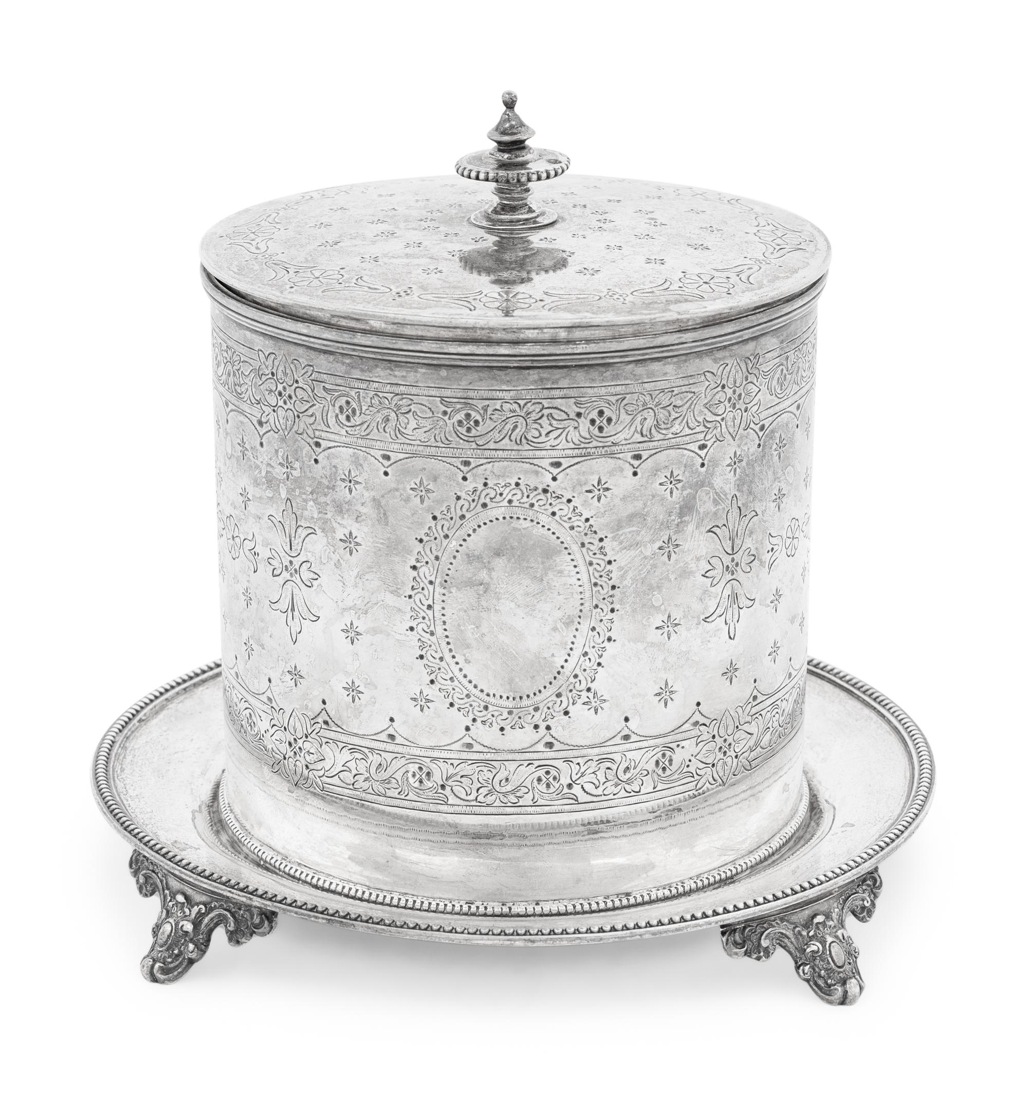 A Victorian Silver Tea Caddy