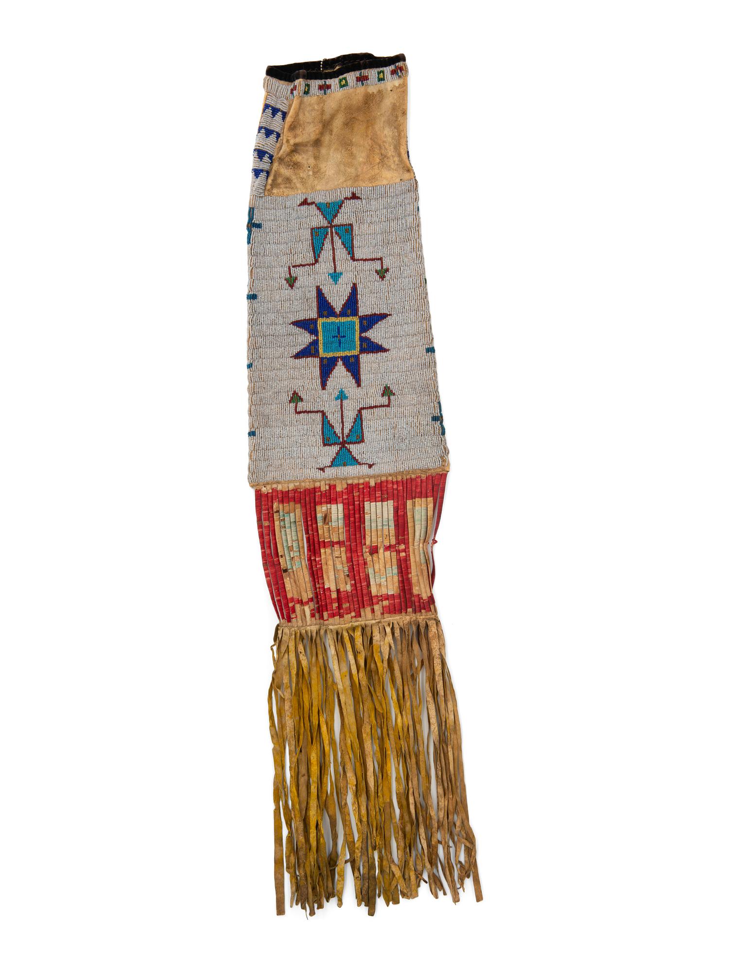 Sioux Beaded Hide Tobacco Bag