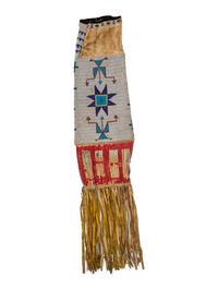 Sioux Beaded Hide Tobacco Bag