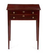 An American Mahogany Side Table Height 27 1/4 x width 21 3/4 x depth 16 inches.