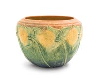 A Roseville Sunflower Pottery Vase Height 8 inches.