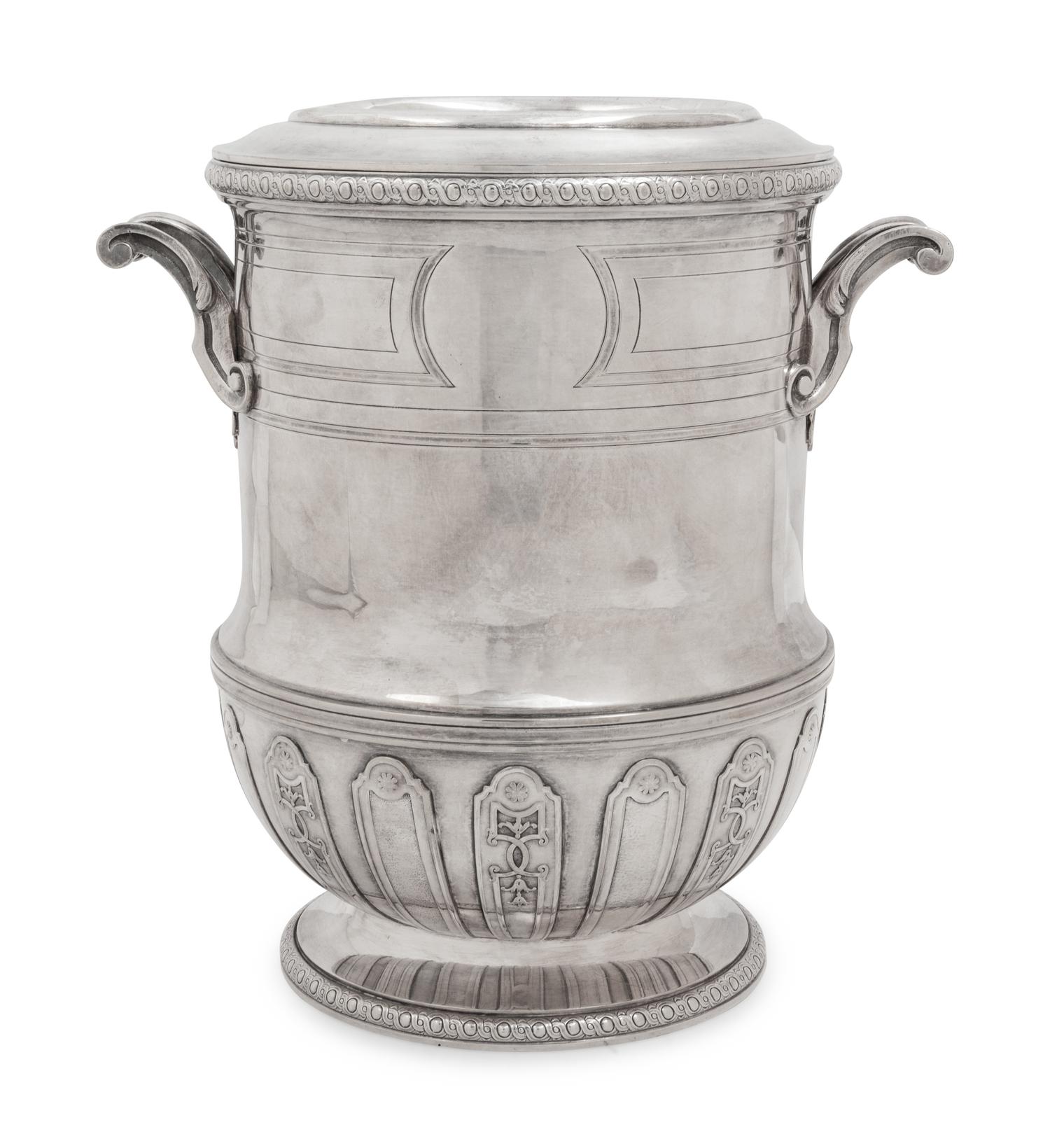 A Christofle Silver-Plate Champagne Bucket from the Hôtel de Crillon, Paris