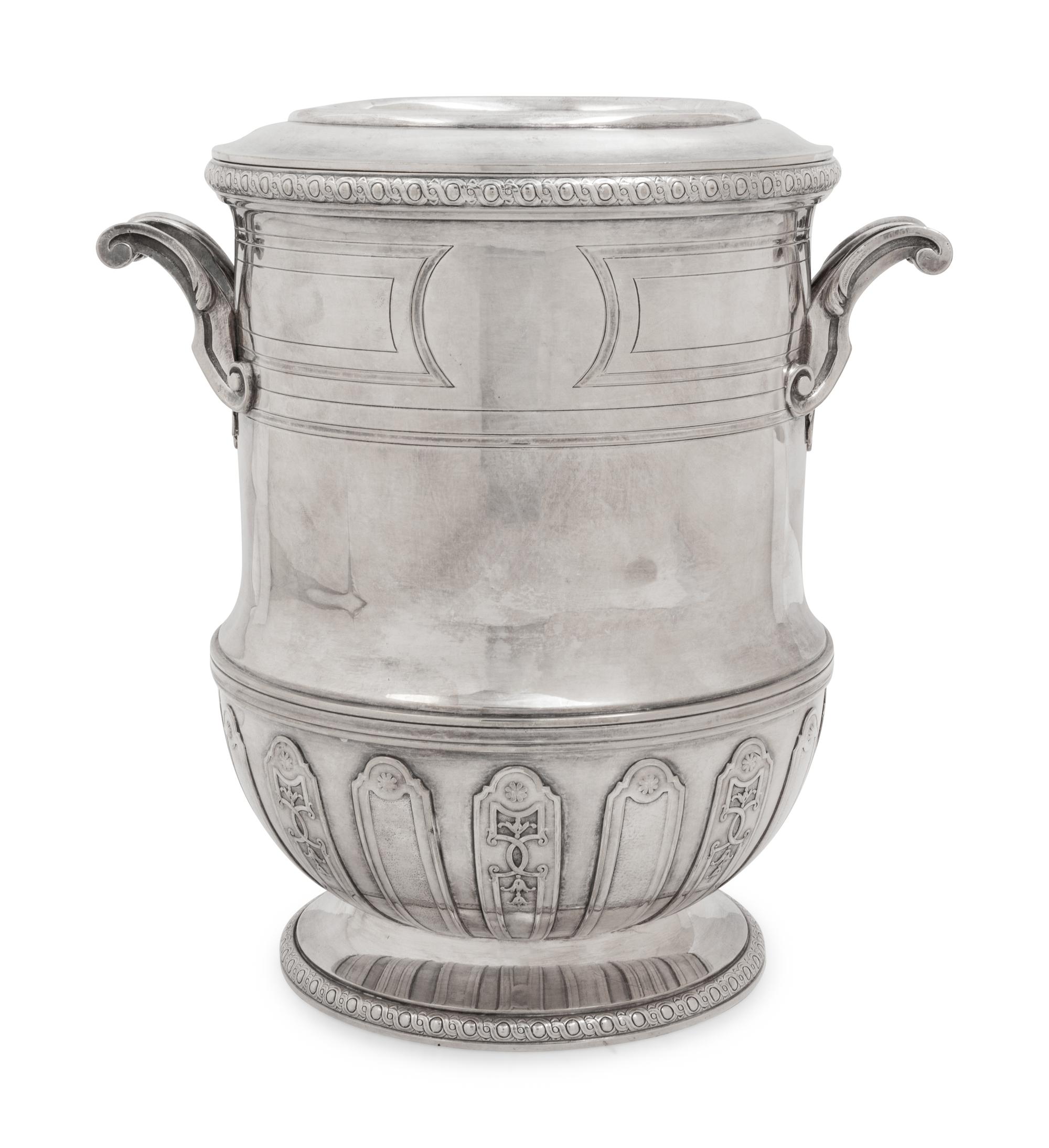 A Christofle Silver-Plate Champagne Bucket from the Hôtel de Crillon, Paris
