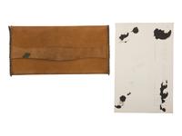 [WILD WEST SHOWS] -- [LILLIE, Gordon W. "Pawnee Bill" (1860-1942)]. A group of 2 items signed by "Pawnee Bill," including wallet and real photo postcard.