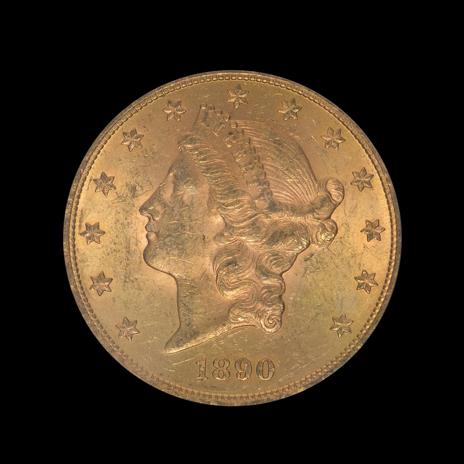 A United States 1890 Liberty Head $20 Gold Coin