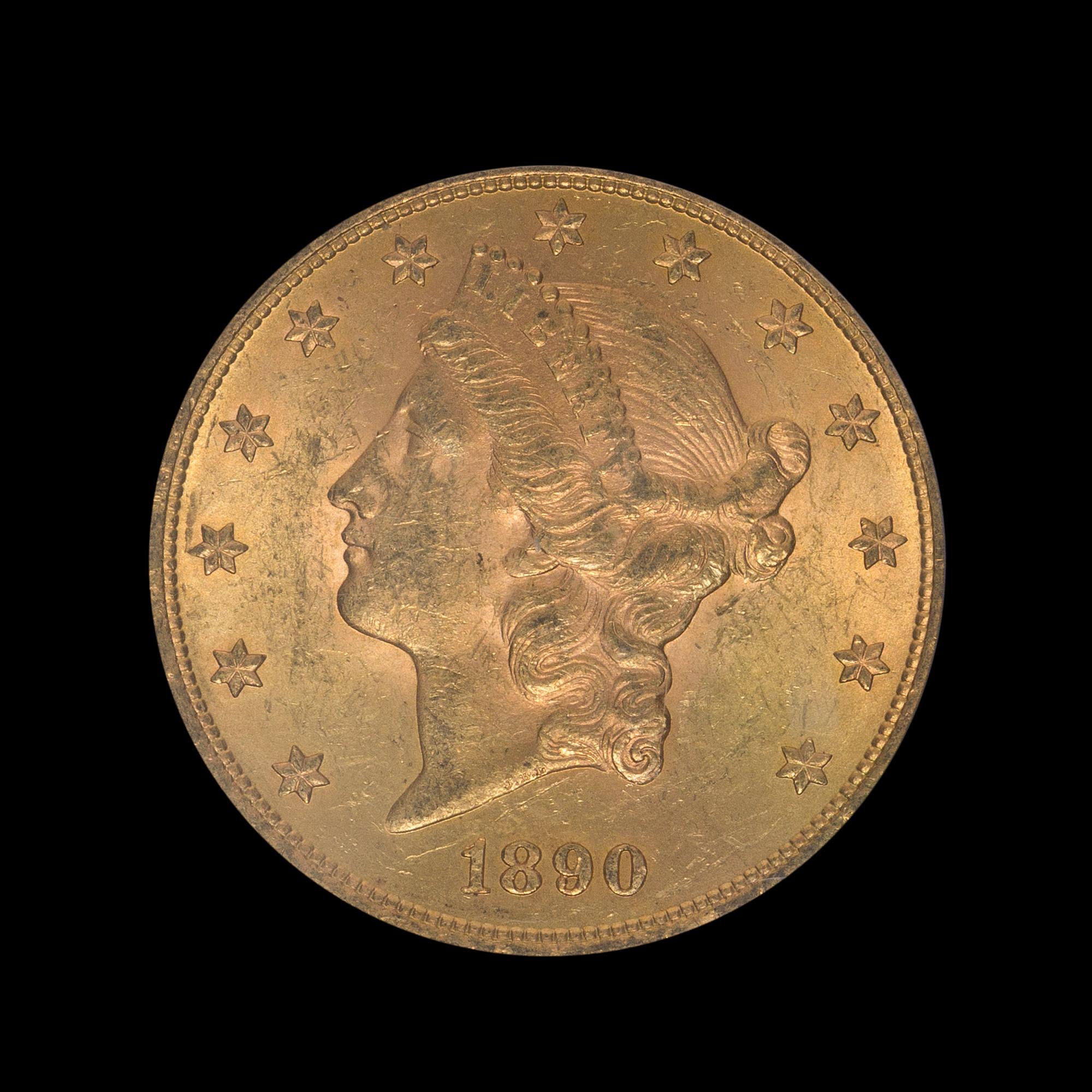 A United States 1890 Liberty Head $20 Gold Coin