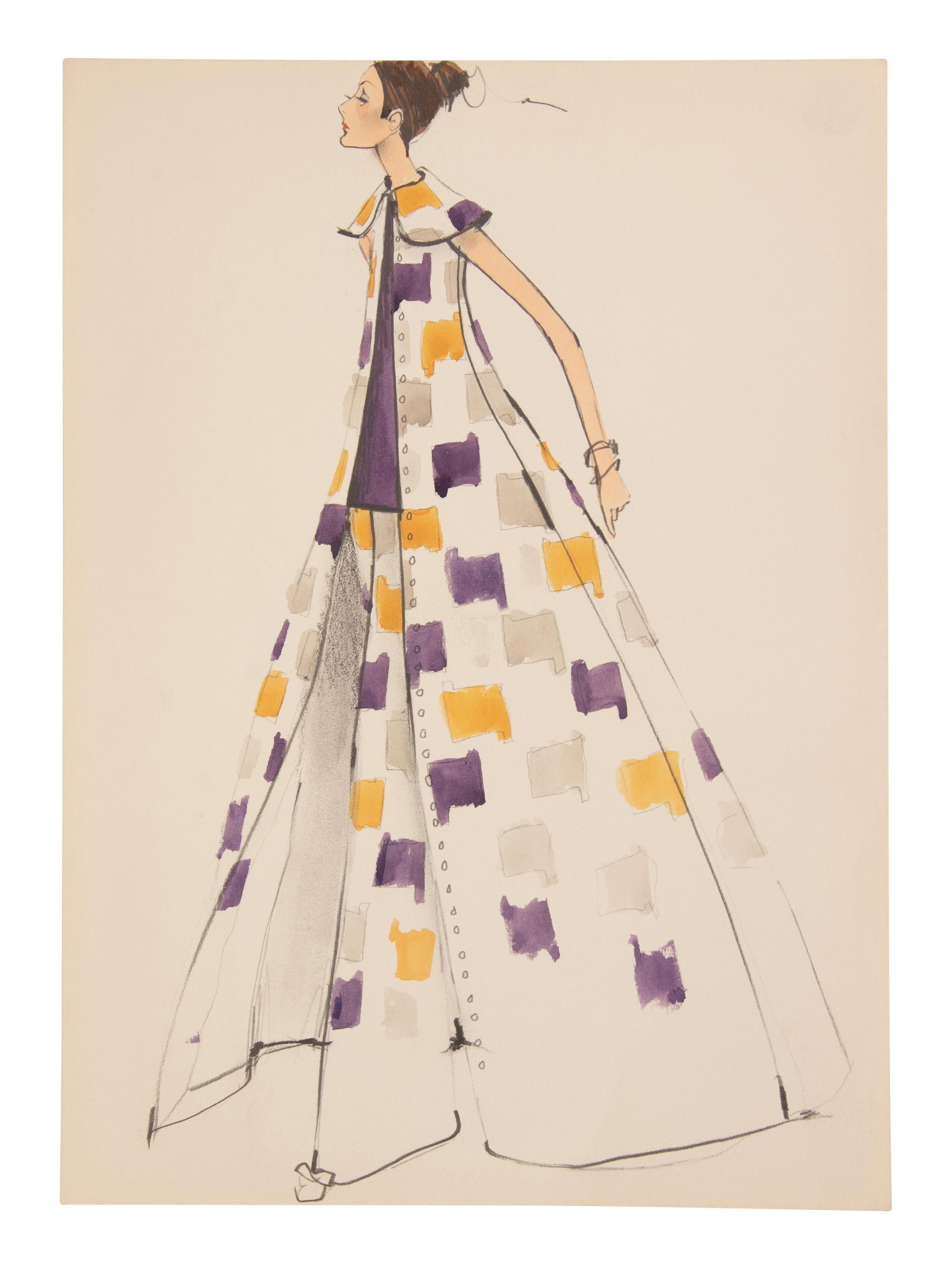 11 Michaele Vollbracht for Geoffrey Beene Fashion Illustrations, Late 1960s