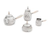A Georg Jensen Silver Four-Piece Tea and Coffee Service