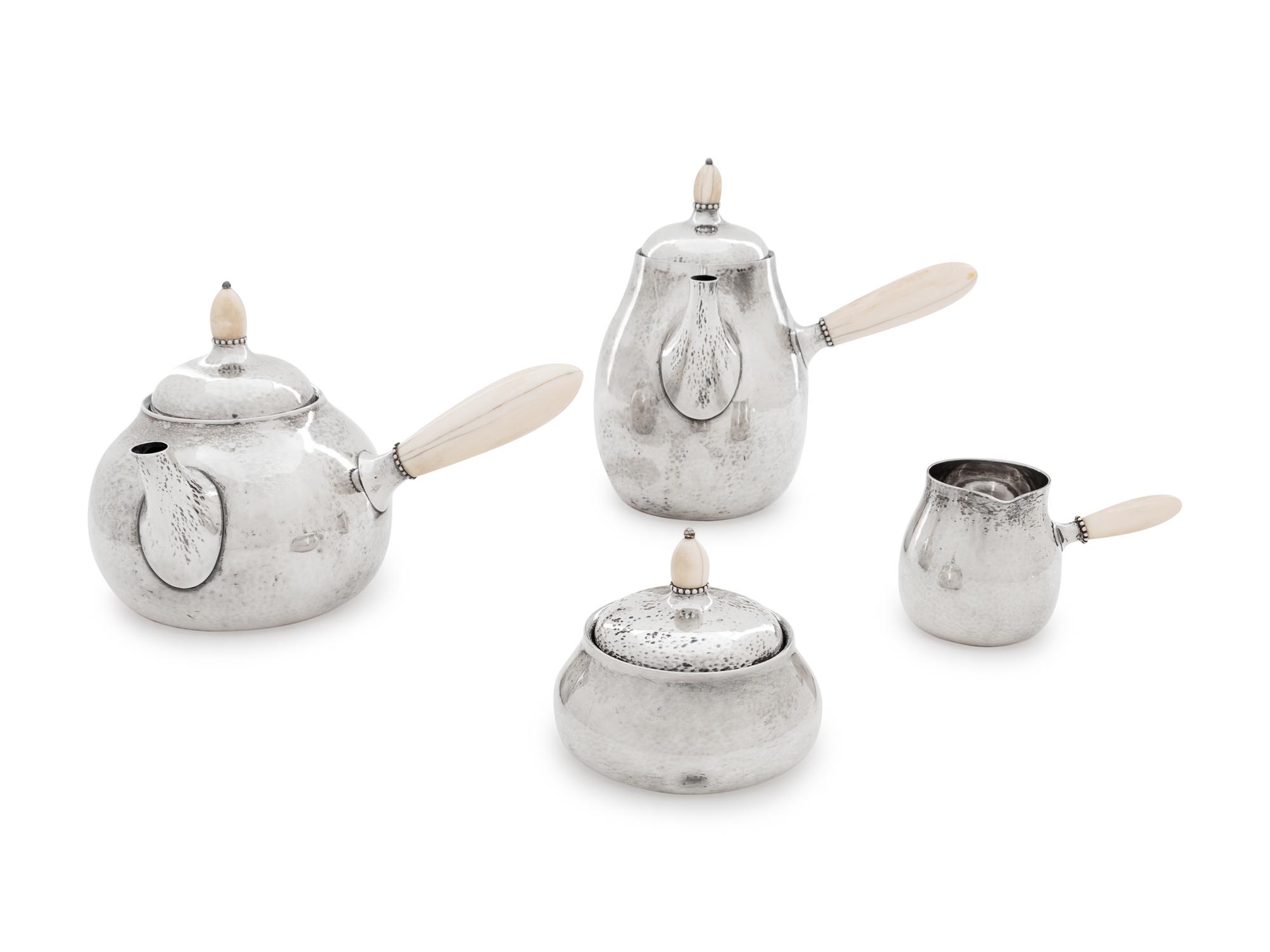 A Georg Jensen Silver Four-Piece Tea and Coffee Service