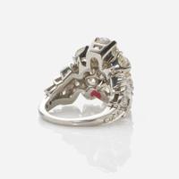 A Platinum and Diamond Ring